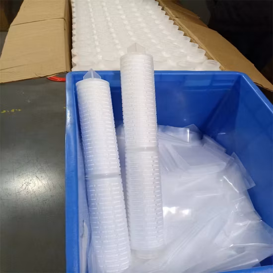 工業用水処理用プリーツ付き 40 インチ高流量浄水フィルター カートリッジ